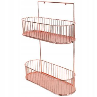 OEM Estante Especias Mural Metal Rosa Dorado