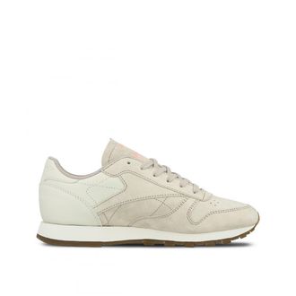 Reebok Classic EB Lace-Up Beige Smooth Leather Womens Trainers BS5112 - Size UK 4