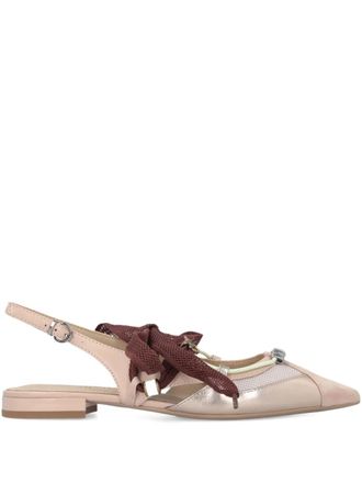 Pinko Ballerinas met lintstrik - Beige