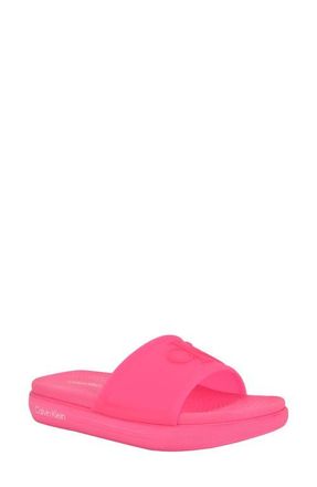 Calvin Klein Peari Slide Sandal in Dark Pink at Nordstrom, Size 10