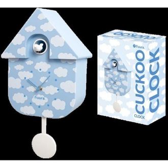 Fisura Cuckoo Clock - FISURA - Gray with white dial - 3 sound modes - Dimensions 21.5 x 8 x 41.5 cm