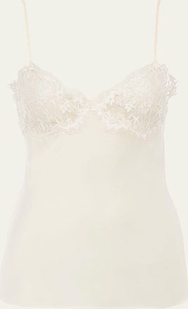 Chloé Lace-Trim Silk Cami Top