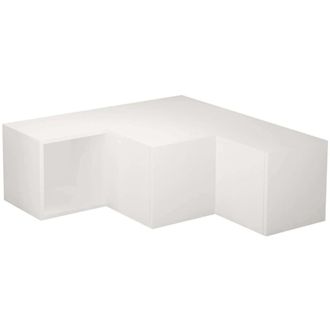 Calicosy Mueble de TV de esquina con 2 cajones L90 cm - Blanco