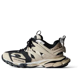 Balenciaga (WMNS) Balenciaga Track Sneakers Beige and Black Mesh and Nylon 542436W3AC48071