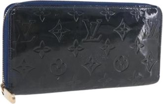 Louis Vuitton Pre-owned Vintage Patent Long Wallet - Dames - Vintage Accessoires - Blauw - ONE Size - Leer - Vintage