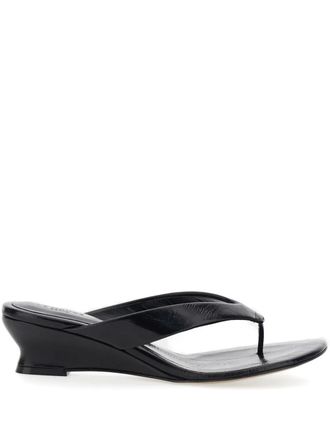 Le Monde Beryl wedge thong trainers - Black