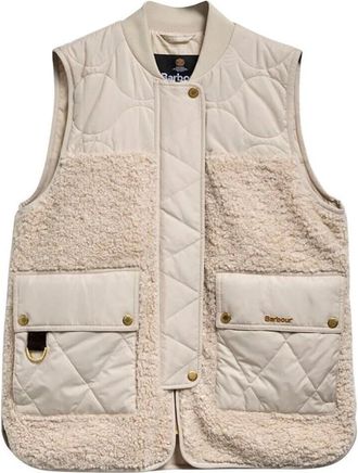 Barbour Ampleforth Fleeced Gilet - Dames - Bodywarmers - Beige - L - Katoen - Jassen