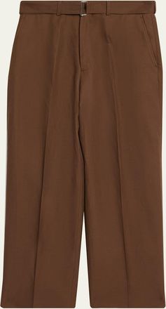 Officine G&eacute;n&eacute;rale Mens Belted Wide-Leg Trousers