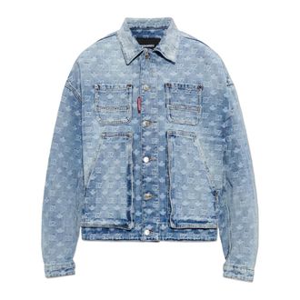 Dsquared2 Denim Jackets, female, Blue, Size: 2XS Light Wash Jean Jacket