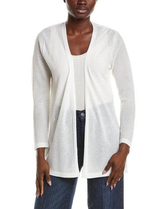 Anne Klein Semi Sheer Texture Stitch Cardigan