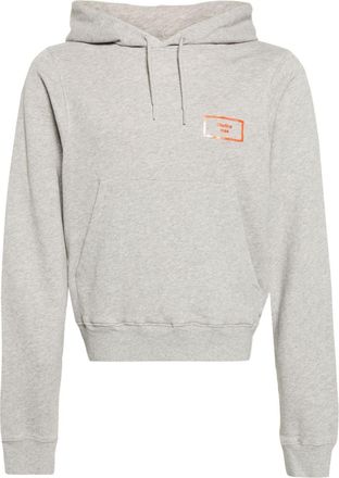 Martine Rose logo-appliqué cotton hoodie - men - Cotton - M - Grey