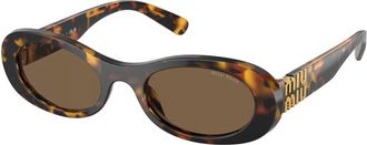 Miu Miu MU 06Zs Zonnebril - Dames - Zonnebrillen - Bruin - 50 MM - Accessoires