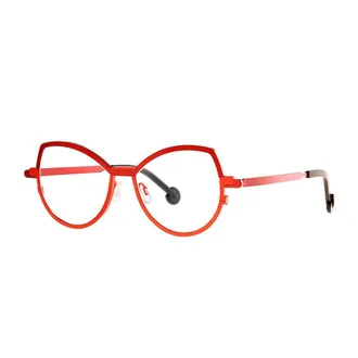 Theo Eyewear Strip Neon-Inspired Cat-Eye Sunglasses With Titanium Frame