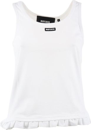 Rotate Canotta con orlo ruotato e volant, bianco brillante (vestibilit&agrave; regolare)