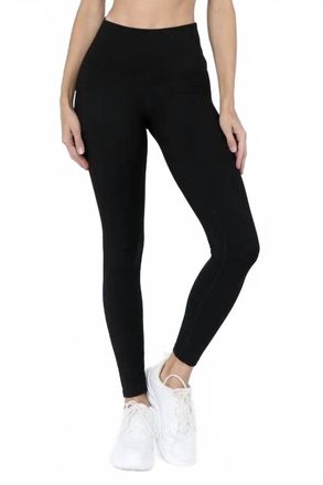 Yelete Buttery Soft High Rise Active Leggings In Black
