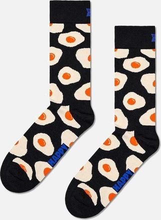 Happy Socks Mens Sunny Side Up Socks, Black