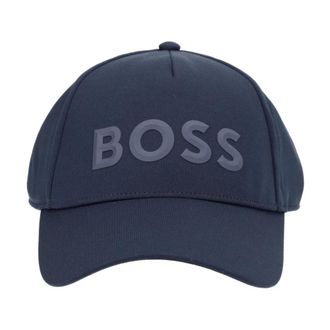 HUGO BOSS Baseballpet met verhoogd logo - Heren - Petten - Blauw - ONE Size - Polyester - Accessoires