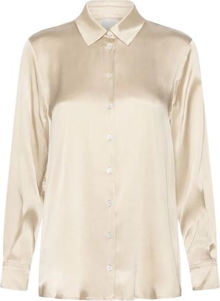 Marella Alfio Shirt - Dames - Overhemden - Wit - S - Satijn - Overhemden