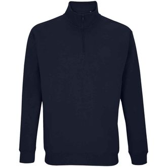 SOLS Uniseks Conrad Sweatshirt met Quarter Zip voor volwassenen (Franse marine)