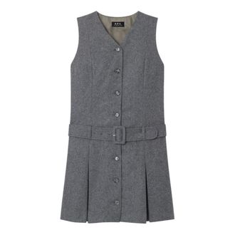 A.P.C. Short Dresses, female, Gray, S, Sandra dress