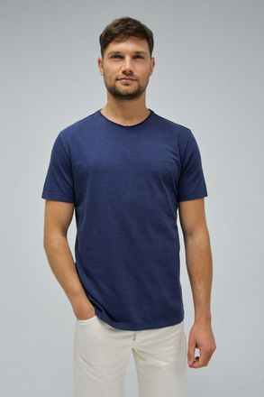 Salsa T-Shirt SALSA Salsa Jeans T-Shirt T-Shirt V Neck Raw Edge Slim Fit, Herren, Gr. S, blau, Obermaterial: 100% Baumwolle CO., Shirts T-Shirt