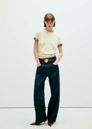 Mango Pullover maglia sottile righe giallo pastello - Donna - XXS - MANGO