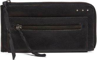 Free People We the Free Emerson Leather Wallet in Black at Nordstrom