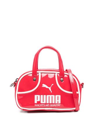 Puma 1976 Micro 1L Grip patent-leather top-handle bag - unisex - Polyester/Polyurethane/Polyester - OS - Red