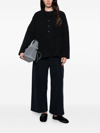 Apuntob Virgin Wool Felted Blazer - Black