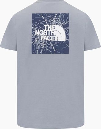 The North Face Mens The North Face Mens T Shirts Electric Box Short Sleeve Summer Cotton Tee - Grey - Size: 36