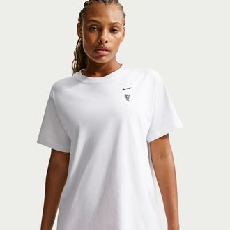 Nike Womens Short-Sleeve Basketball T-Shirt in White | IM0301-100