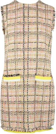 Msgm Womens Boucl&eacute; Dress - Beige