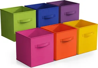 Sorbus 6-Pack Collapsible Storage Cubes in Rainbow Multicolored at Nordstrom Rack