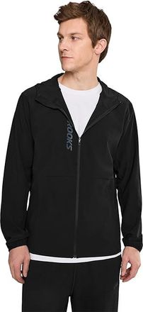 Brooks Mens Canopy Jacket Mens Coat Black : 2XL, Polyester