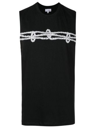 Amir Slama Canotta con stampa - Nero