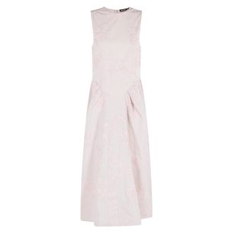 Rotate Flower Midi Dress - Dames - Casual kleedjes - Roze - 2XS - Katoen - Kleedjes