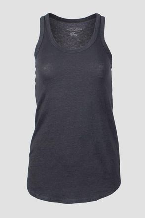 Majestic Filatures Linen Stretch HD Scoopneck Tank in Noir Hd at Nordstrom, Size 1
