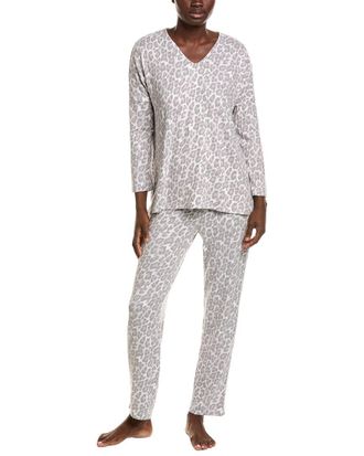 Natori 2pc Wild Instinct Printed Brushed Pajama Set