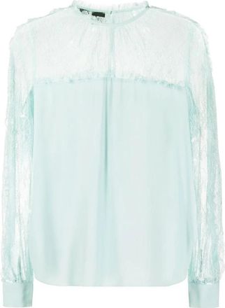 Pinko Blouses - Dames - Blouses - Blauw - M - Nylon - Overhemden
