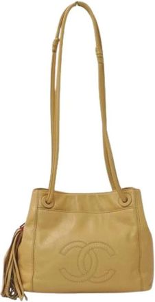 Chanel Pre-owned Shoulder Bags, female, Beige, Size: ONE SIZE Pre-owned Vintage Shoulder Bag