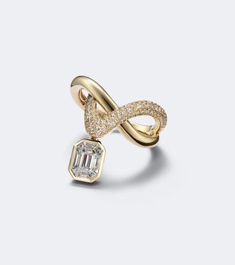 Shay Jewelry Anillo Diamond Floating Zar de oro de 18 ct con diamantes