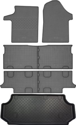 OEM Mercedes Vito W447 Van (5 Puertas) Desde 10.2014 Set - Alfombrillas De Goma Para Coche + Alfombrilla Para Maletero