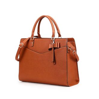 Generic Compatible For Women 15.6 Inch Leather Tote Work Business Office Briefcase Large Lightweight Handbag Shoulder(G)