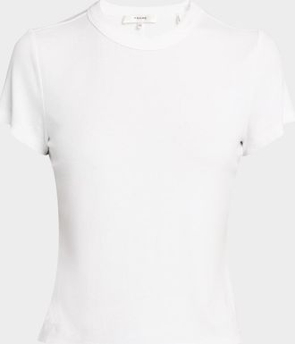 Frame Denim Ribbed Crewneck Baby Tee