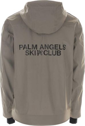 Palm Angels Mens Silver Polyester Ski Jacket Silverblack Giubbini