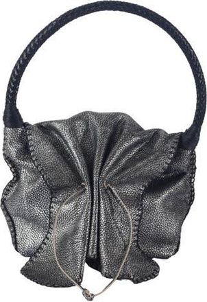 Carlos Falchi Shoulder Butterfly Top Grain Leather Bag in Roman Chrome at Nordstrom