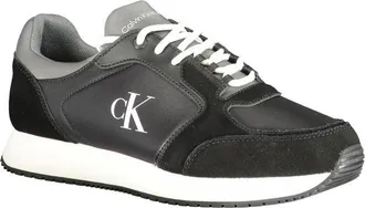 Calvin Klein Mixed Material Low-Top Sneaker - Black