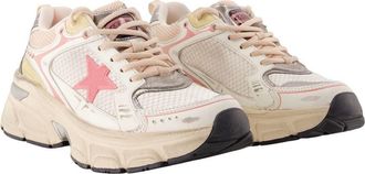 Golden Goose Womens Lightstar Sneakers - Golden Goose Deluxe Brand Leather White Calfskin Shoes