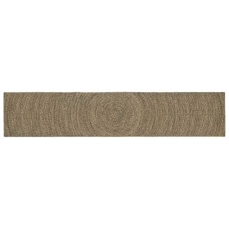 vidaXL Alfombras De &Aacute;rea Natural Y Negro 60 X 400 Cm Yute Vidaxl