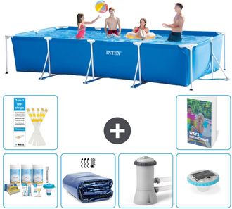 Intex Piscina Con Estructura Rectangular - 450x220x84 Cm - 7-piezas S160